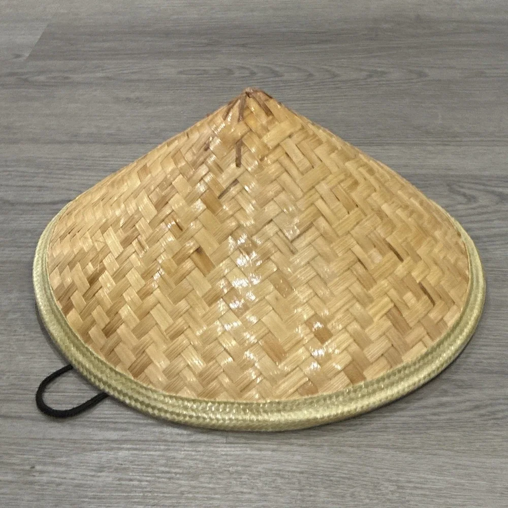 Bamboo Hat Japanese Hat Chinese Hat Made of Bamboo Top Layer